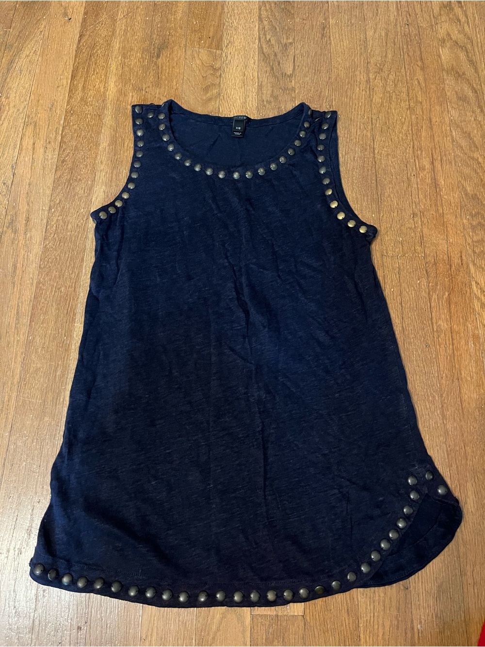 Studded Sleeveless Black Tank